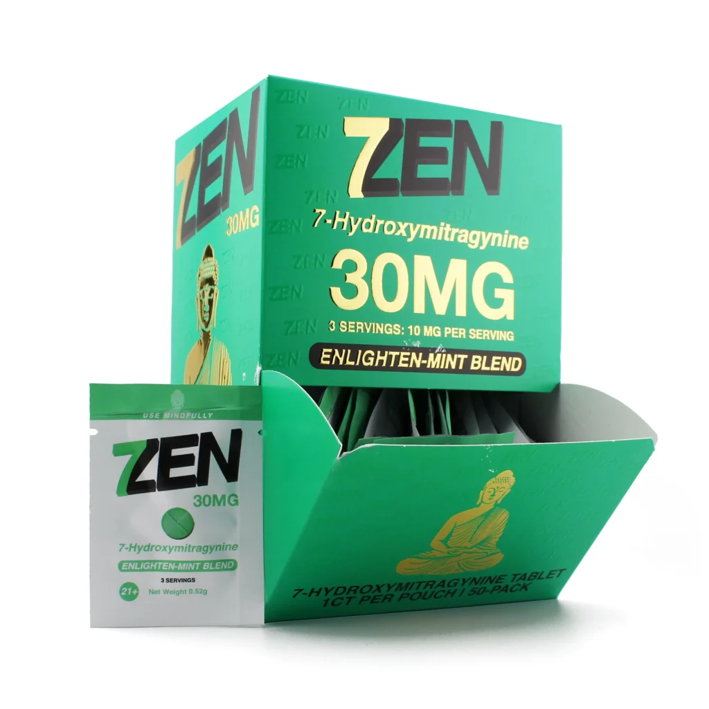 7zen 7 Hydroxymitragynine Extract Chewable Tablets 30 Mg 1 Count Enlighten Mint Blend Display Box Front 1024x1024